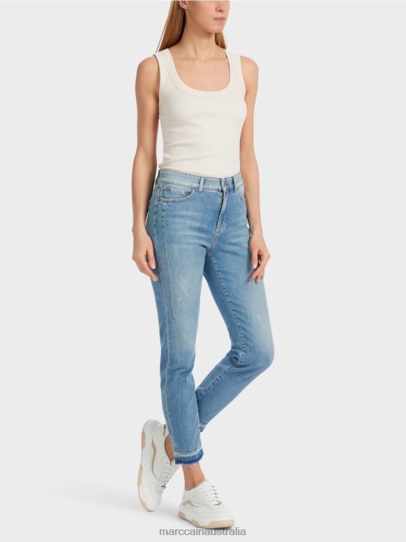 Clothing Vintage Blue J8XFX750 Five-pocket SILEA jeans with used effects Marc Cain