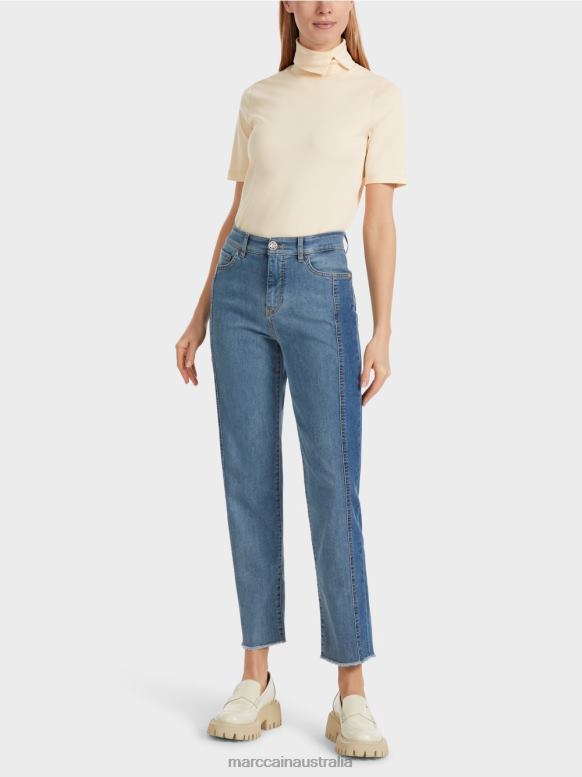 Clothing Vintage Blue J8XFX754 FYLI jeans in patchwork design Marc Cain