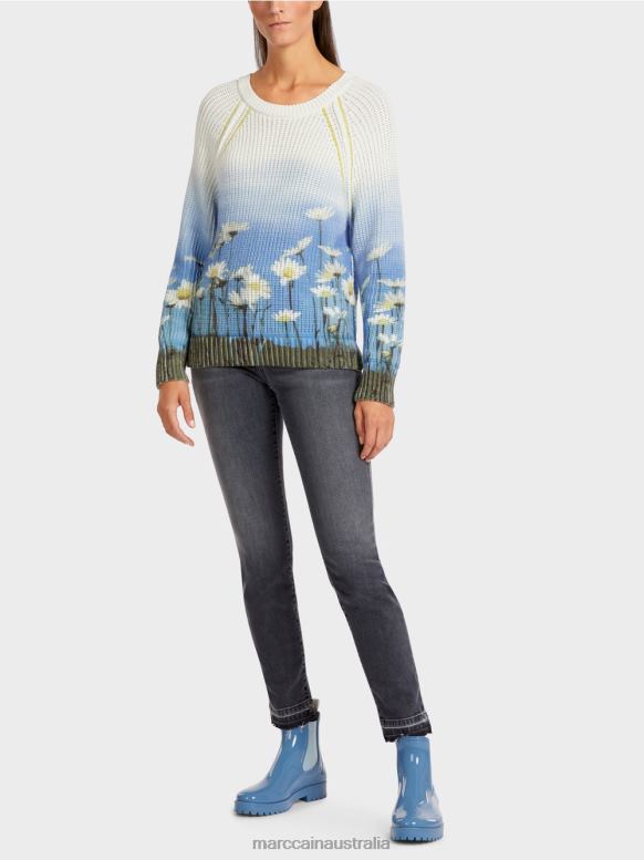 Clothing Azure J8XFX1186 Sweater "Knitted in Germany" Marc Cain