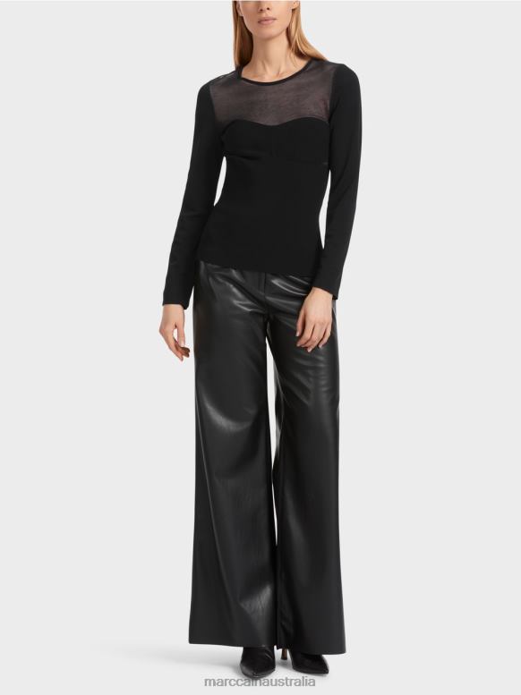 Clothing Black J8XFX1037 Extravagant "Rethink Together" sweater Marc Cain