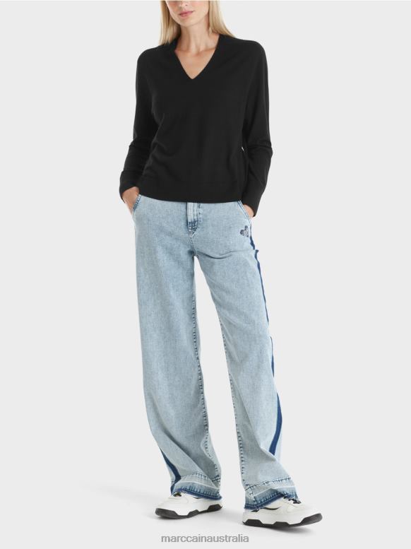 Clothing Black J8XFX1108 "Rethink Together" knitted sweater Marc Cain