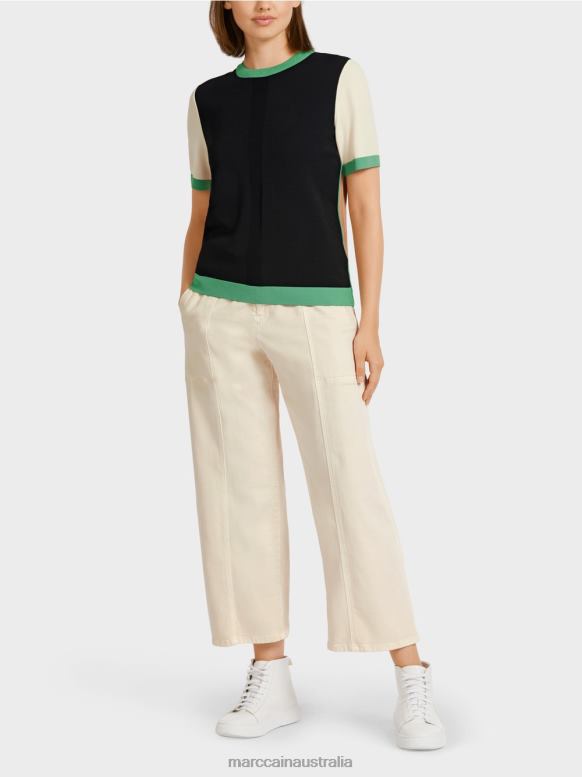 Clothing Black J8XFX1201 "Rethink Together" colour-block sweater Marc Cain