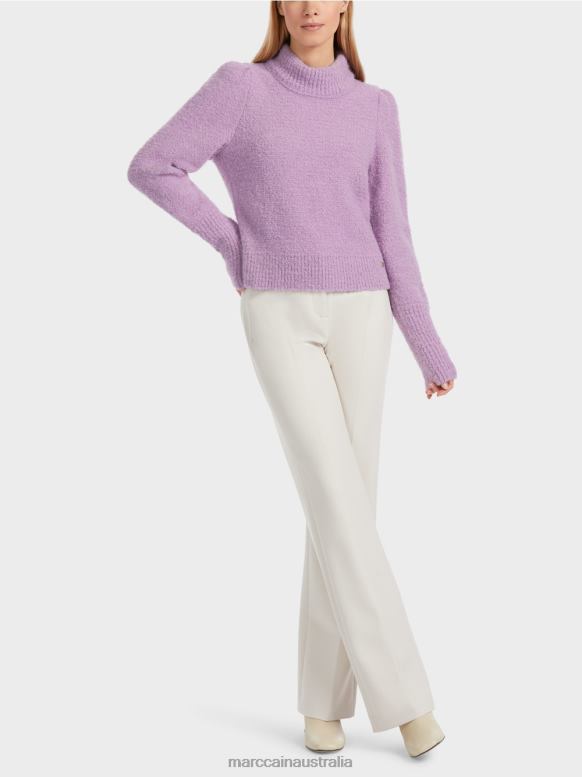 Clothing Bright Lavender J8XFX1040 Shiny jumper Knitted in Germany Marc Cain