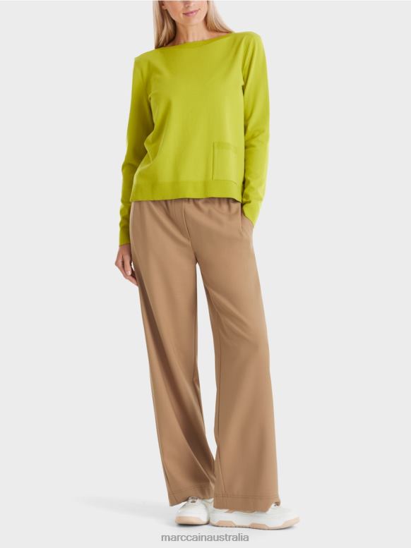 Clothing Bright Olive Green J8XFX1042 "Rethink Together" Sweater Marc Cain