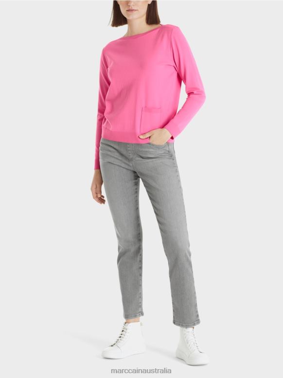 Clothing Bright Pink J8XFX1204 "Rethink Together" sweater Marc Cain