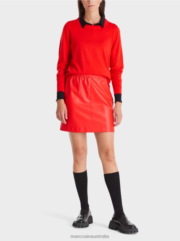 Clothing Campari J8XFX1056 Fine-knit "Rethink Together" sweater Marc Cain