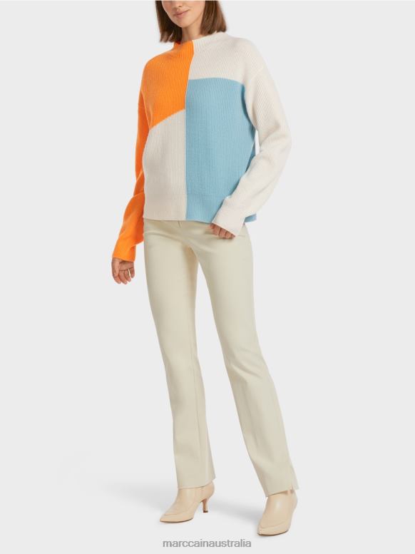 Clothing Clear Orange J8XFX1208 Oversized knitted sweater Marc Cain