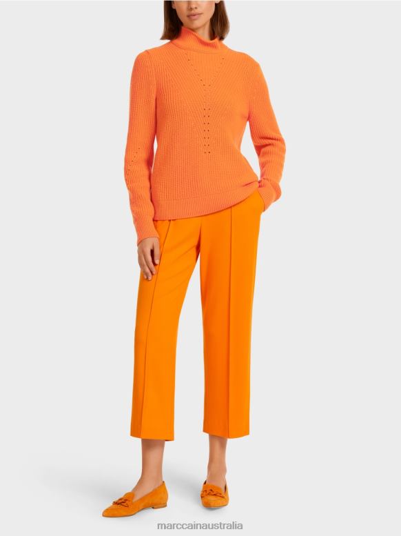 Clothing Clear Orange J8XFX1211 Woollen sweater "Knitted in Germany" Marc Cain