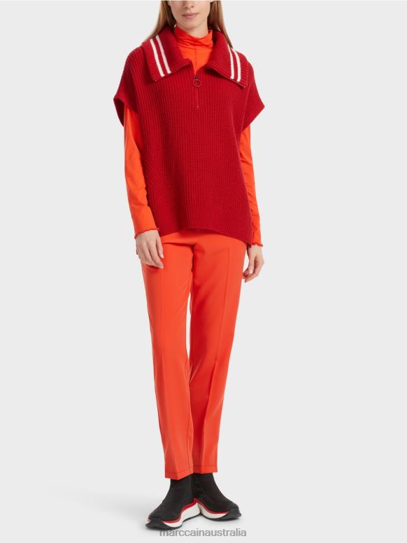 Clothing Cranberry J8XFX1050 Sleeveless sweater Knitted in Germany Marc Cain