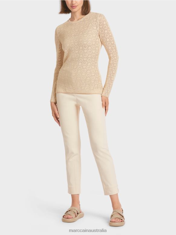 Clothing Creme J8XFX1195 Sweater "Knitted in Germany" Marc Cain