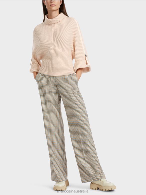 Clothing Dark Cream J8XFX1086 Valuable Sweater Knitted in Germany Marc Cain