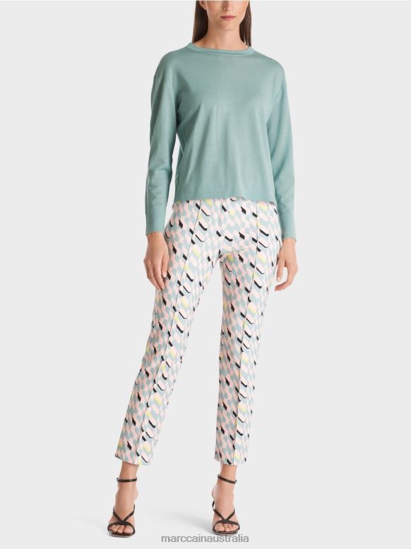 Clothing Dark Sky Blue J8XFX1120 "Rethink Together" sweater Marc Cain