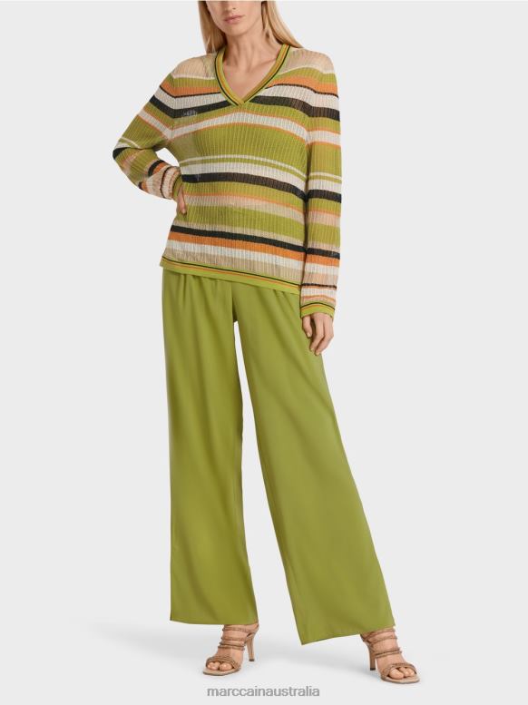 Clothing Deep Oliv Green J8XFX1147 Sweater "Knitted in Germany" Marc Cain