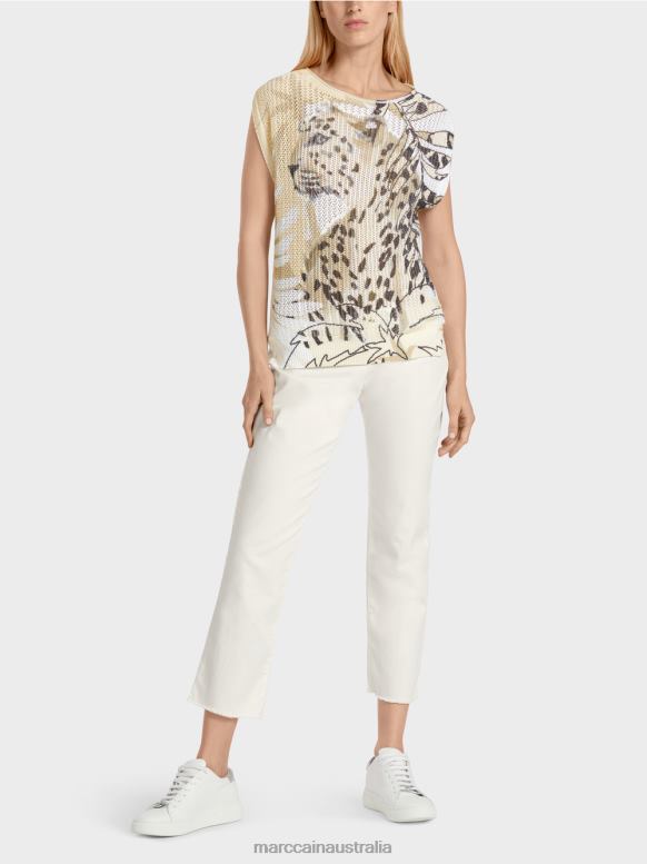 Clothing Deep Sand J8XFX1152 Sweater 100% Made in Germany Marc Cain