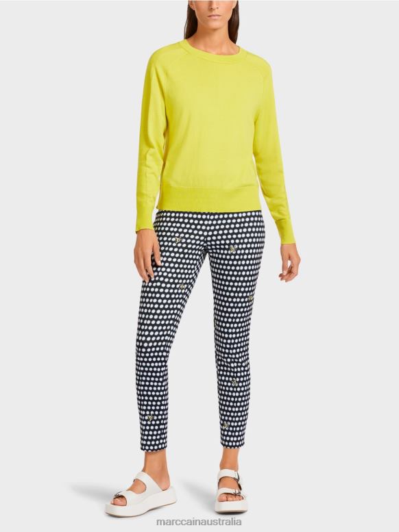 Clothing Green Sulphur J8XFX1188 Sweater in a luxurious material blend Marc Cain