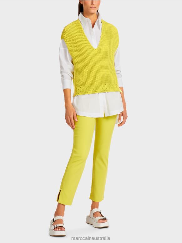 Clothing Green Sulphur J8XFX1189 Slipover "Knitted in Germany" Marc Cain