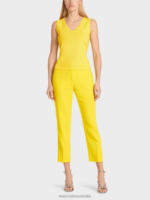 Clothing Lemon Green J8XFX1144 Knitted viscose top Marc Cain