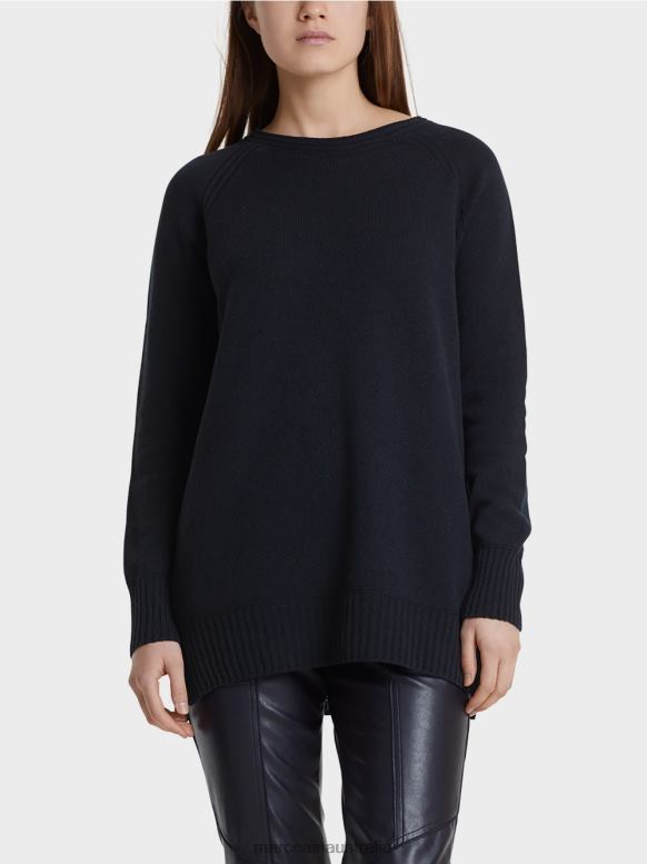 Clothing Midnight Blue J8XFX1217 Sweater 100 % Made in Germany Marc Cain