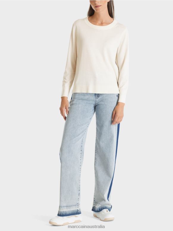 Clothing Off-White J8XFX1102 Fine-knit "Rethink Together" sweater Marc Cain