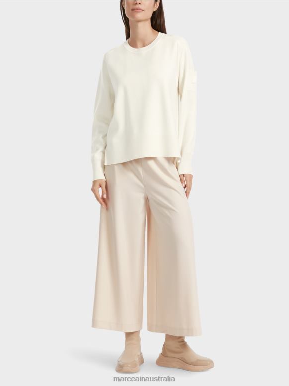 Clothing Off-White J8XFX1105 Knit sweater with pocket on sleeve Marc Cain