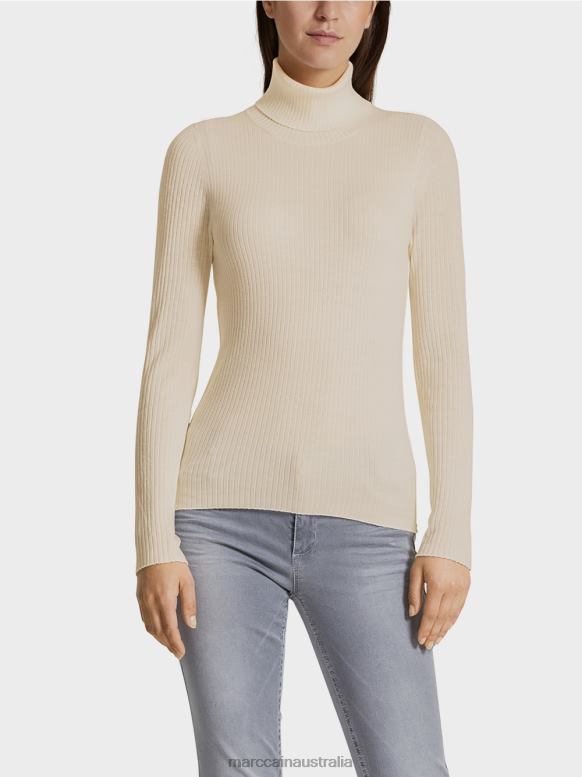 Clothing Sand J8XFX1218 Turtleneck sweater with cashmere Marc Cain