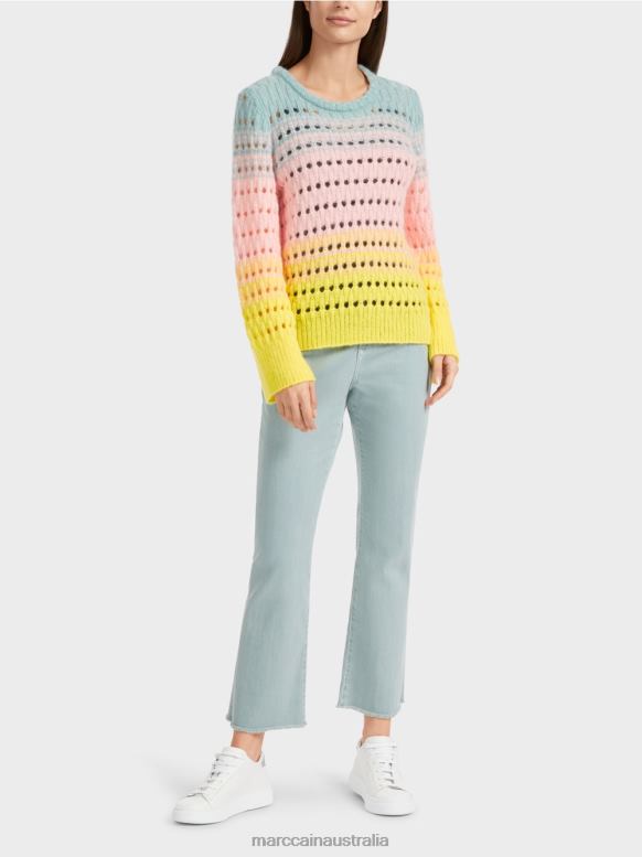 Clothing Soft Lemon J8XFX1115 Striped Knitted in Germany sweater Marc Cain