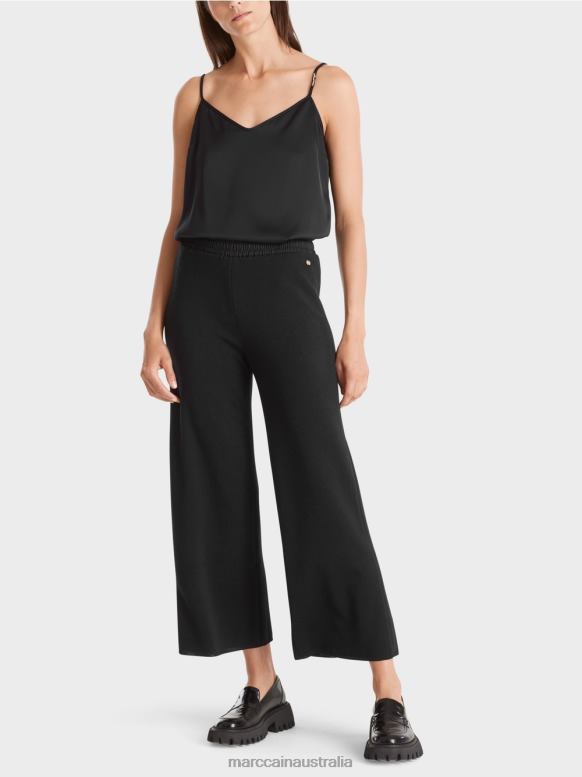 Clothing Black J8XFX530 Wool trousers Knitted in Germany Marc Cain