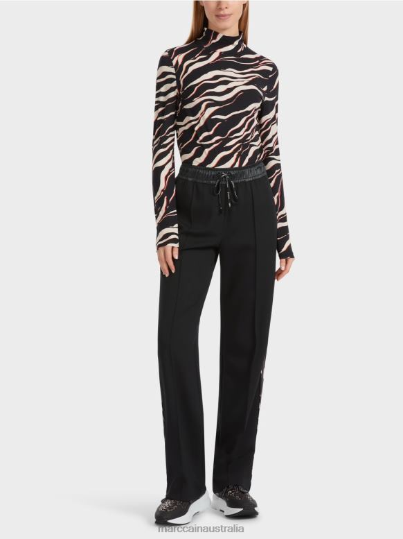 Clothing Black J8XFX535 Wide jersey jogging style WELBY pants Marc Cain