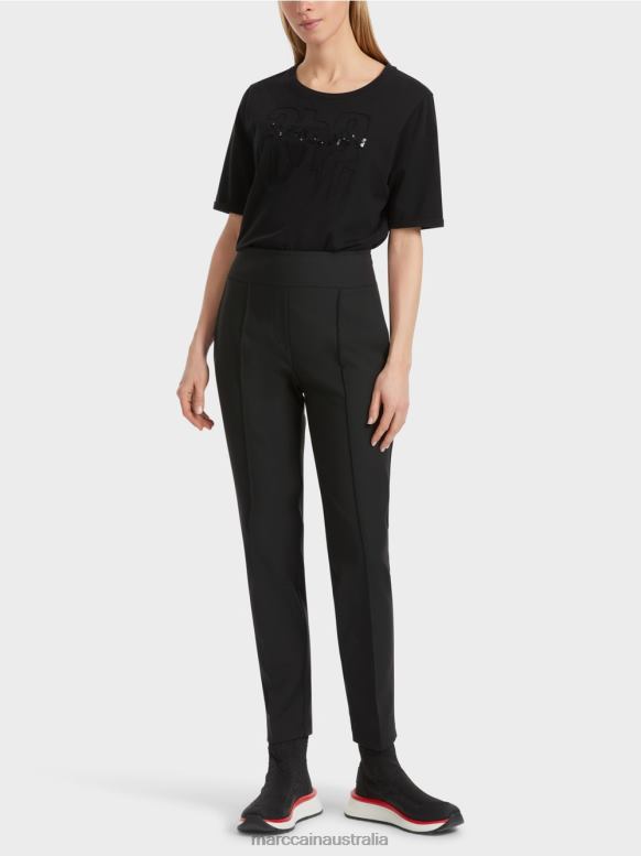 Clothing Black J8XFX540 SLIVEN pants with side zip Marc Cain