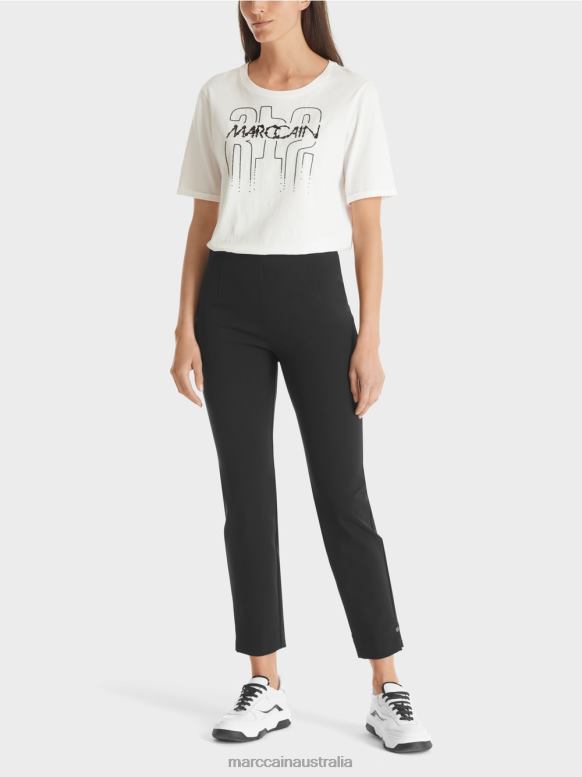 Clothing Black J8XFX563 SOFIA stretch fabric pants Marc Cain