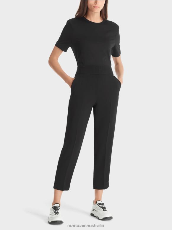 Clothing Black J8XFX576 FERROL pants with a feminine shape Marc Cain