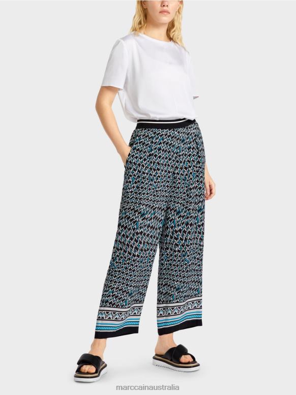 Clothing Black J8XFX674 WITTEN pants in seventies design Marc Cain