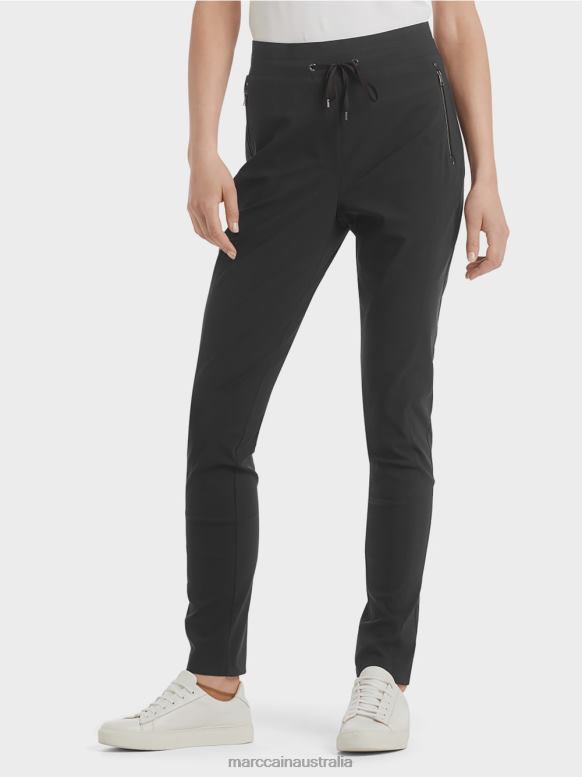 Clothing Black J8XFX739 Narrow stretch trousers Marc Cain