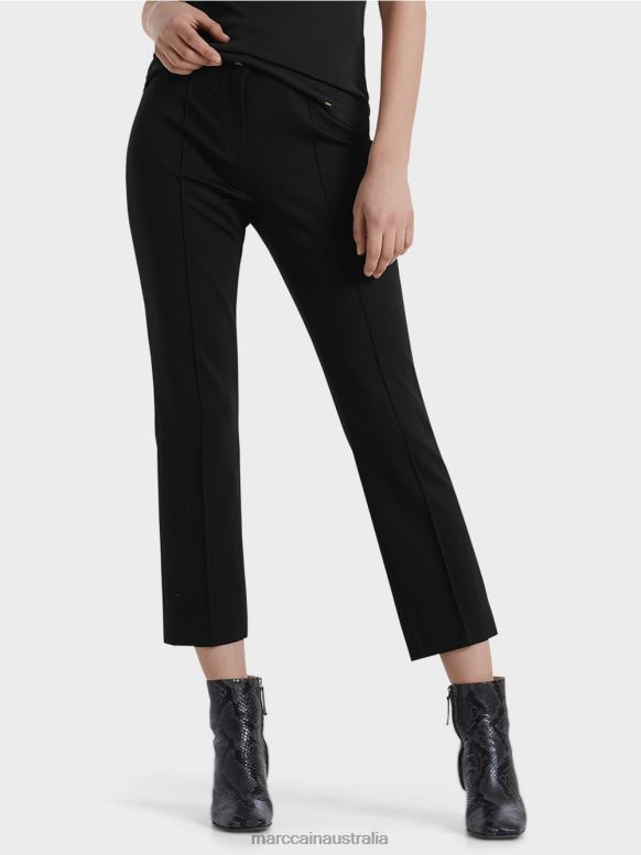 Clothing Black J8XFX742 7/8 trousers in fine jersey Marc Cain