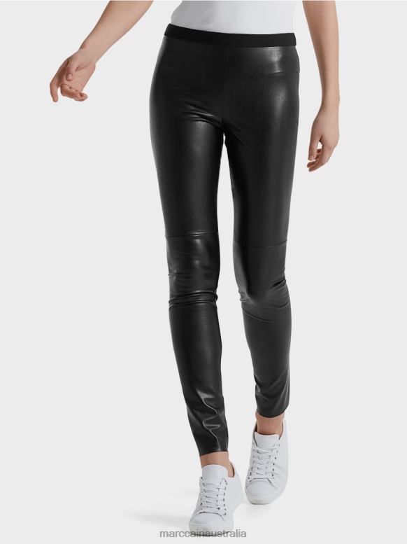 Clothing Black J8XFX745 Leggings in artificial leather Marc Cain