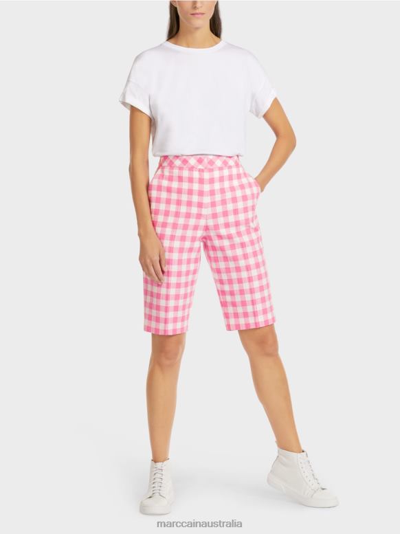 Clothing Bright Pink J8XFX698 Vichy check shorts Marc Cain