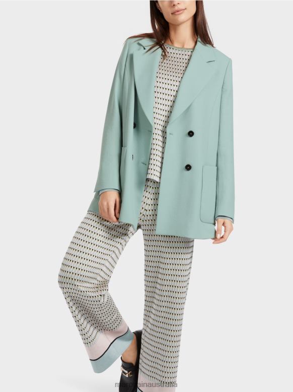 Clothing Dark Sky Blue J8XFX585 Pants Knitted in Germany Marc Cain