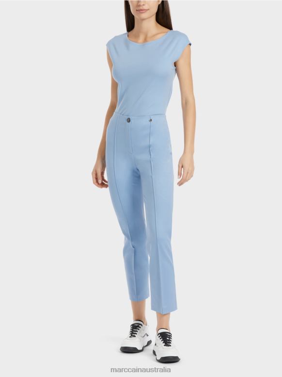 Clothing Dark Summer Sky J8XFX594 Elegant jersey pants SYDNEY Marc Cain
