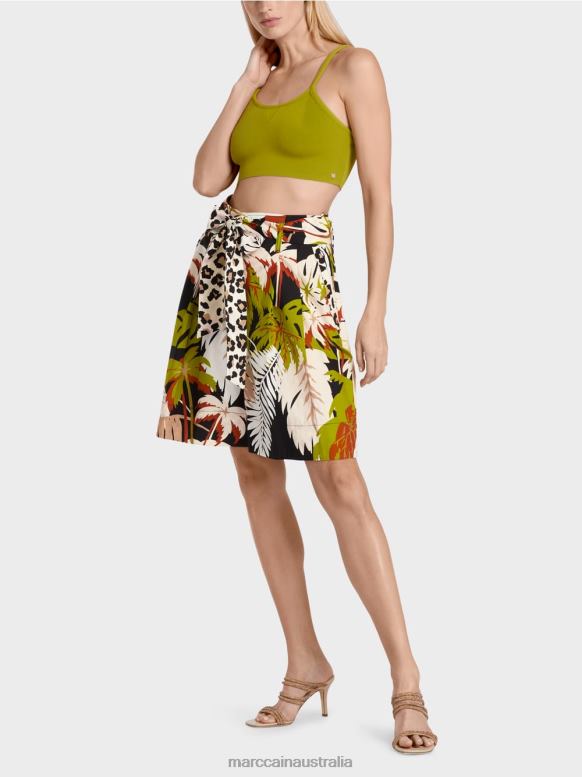 Clothing Deep Oliv Green J8XFX641 Paperbag-style shorts Marc Cain