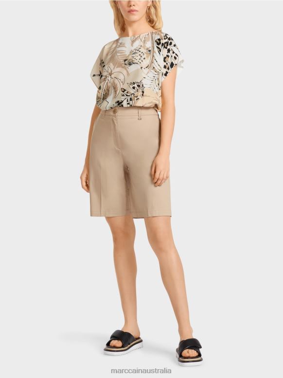 Clothing Deep Sand J8XFX658 FINIKE shorts in a feminine fit Marc Cain