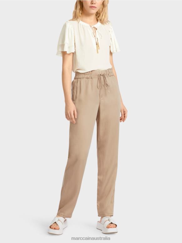 Clothing Deep Sand J8XFX665 RIVERA "Rethink Together" pants Marc Cain