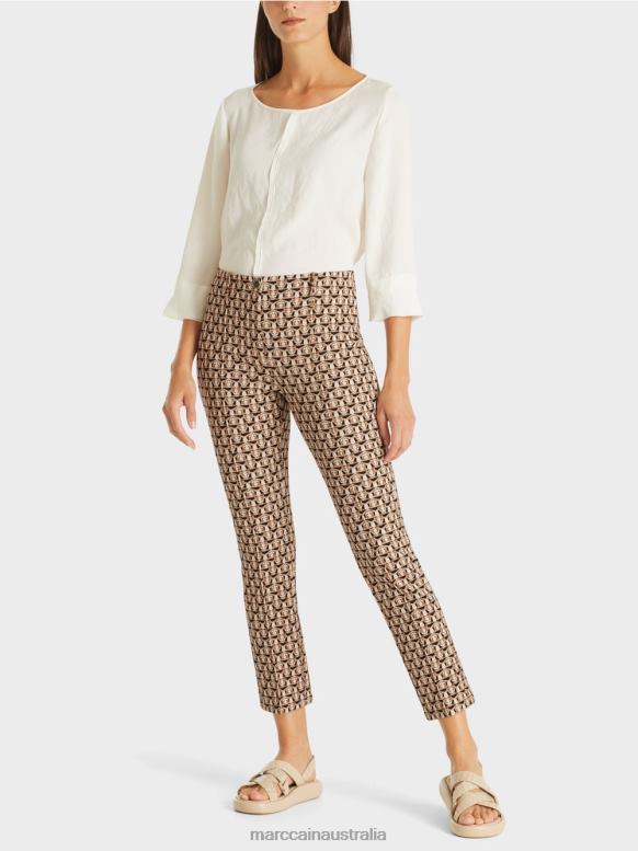 Clothing Granola J8XFX730 SYDNEY stretch fabric pants - Leo head Marc Cain