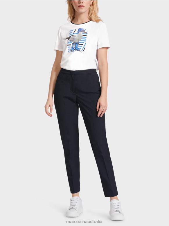 Clothing Midnight Blue J8XFX597 Trousers with hem zip Marc Cain