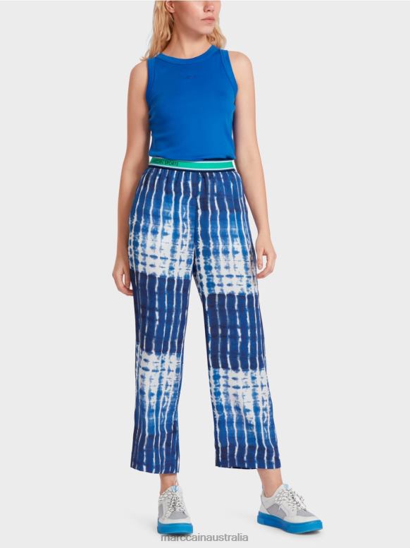 Clothing Midnight Blue J8XFX602 Casual batik pants Marc Cain