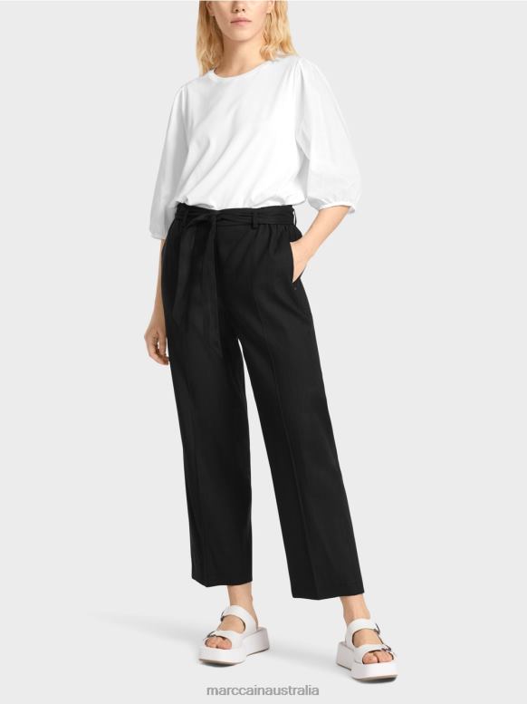 Clothing Midnight Blue J8XFX651 WARDHA paperbag pants Marc Cain