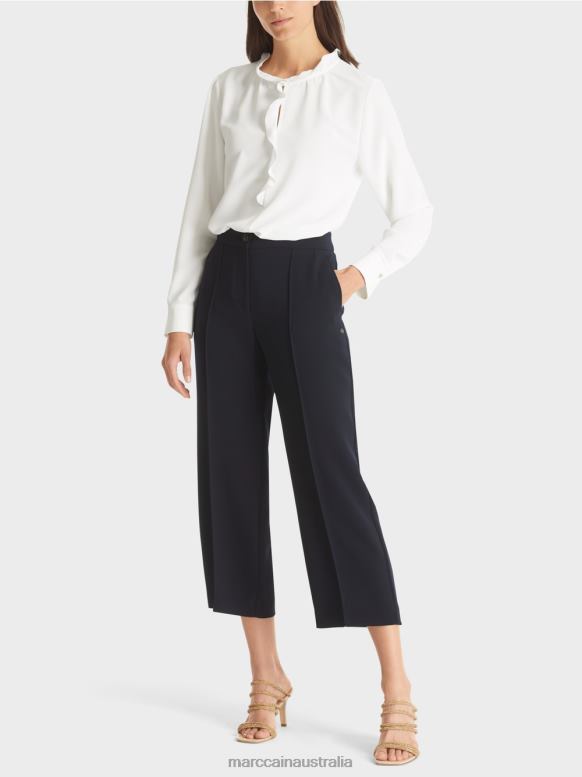 Clothing Navy J8XFX578 WELLINGTON wide-legged pants Marc Cain