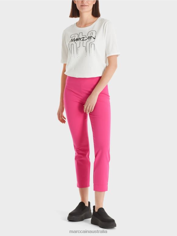 Clothing Pop Pink J8XFX570 SOFIA stretch fabric pants Marc Cain
