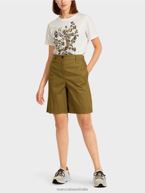 Clothing Yellow Oliv J8XFX707 "Rethink Together" shorts Marc Cain