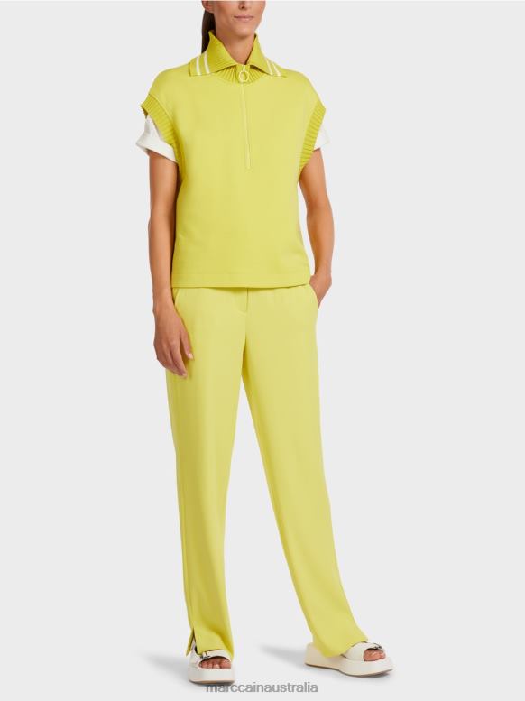 Clothing Green Sulphur J8XFX1226 Sleeveless tank top with ribbed collar Marc Cain