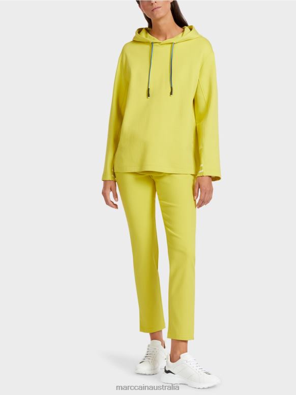 Clothing Green Sulphur J8XFX1227 Feminine sweatshirt with hood Marc Cain